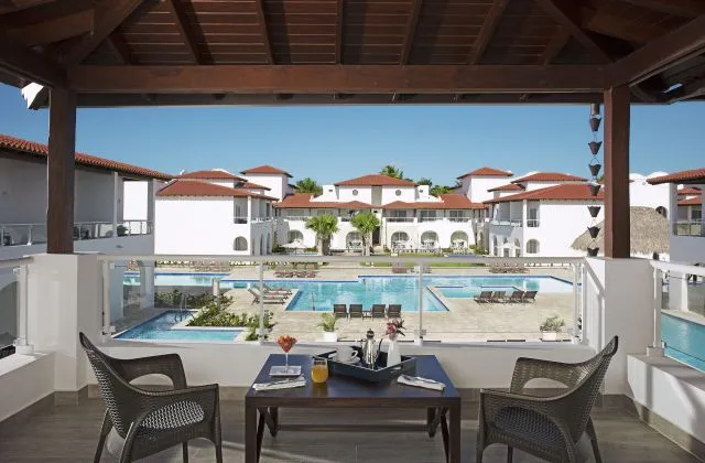 All inclusive Dreams Dominicus Suite terrace view pool